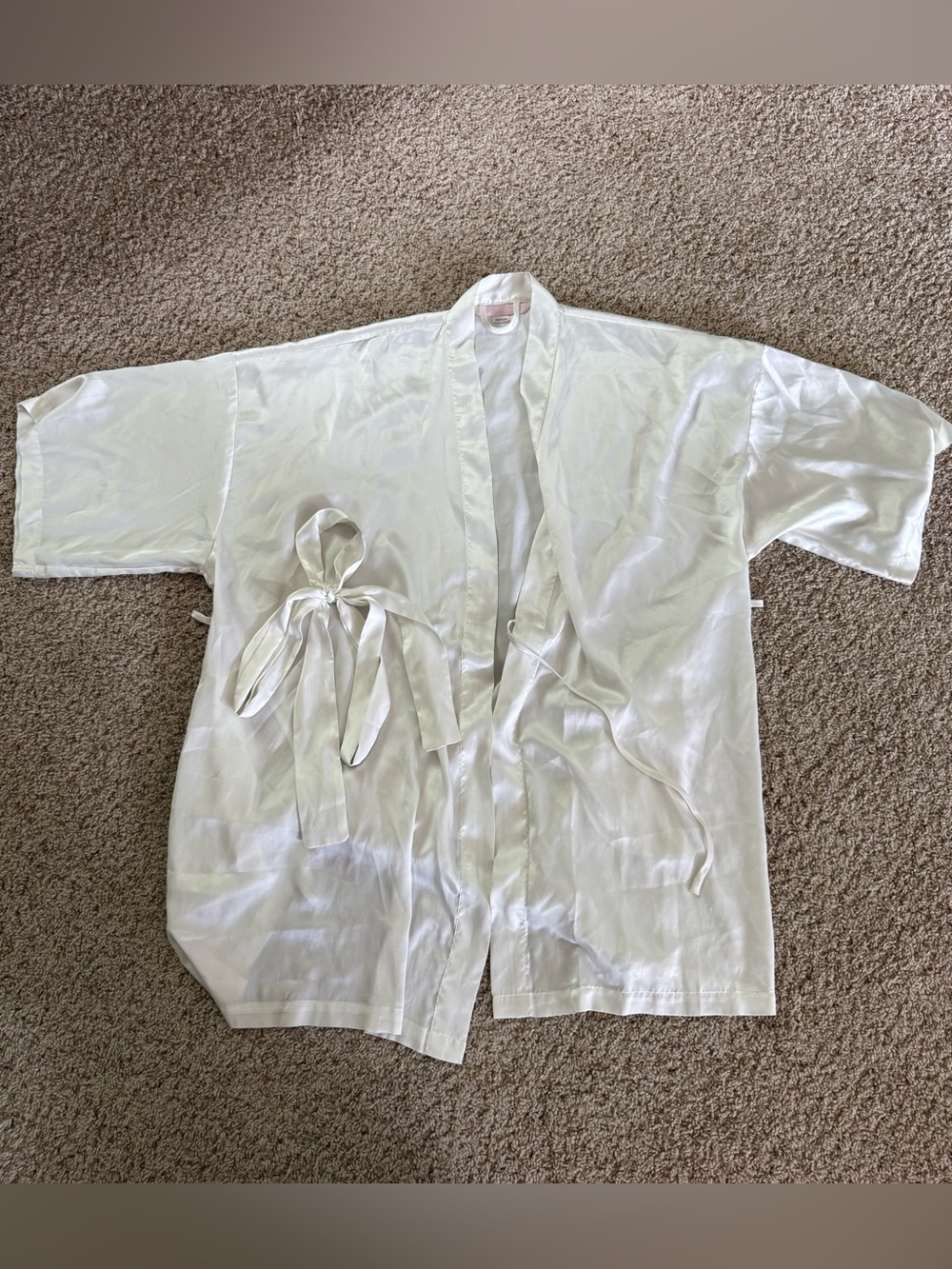 Victoria’s Secret White Midi Satin Robe